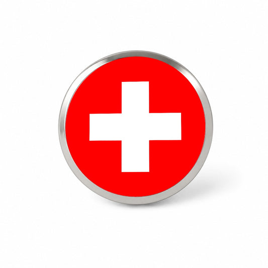 Switzerland Country Flag Novelty Hat Backpack Lapel Pin