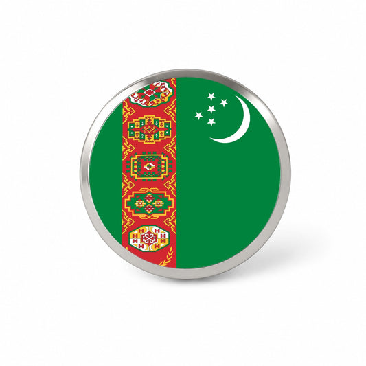 Turkmenistan Country Flag Novelty Hat Backpack Lapel Pin