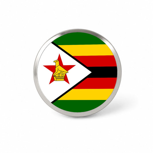 Zimbabwe Country Flag Novelty Hat Backpack Lapel Pin