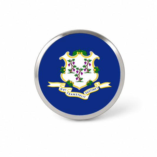 Connecticut CT State Flag Novelty Hat Backpack Lapel Pin