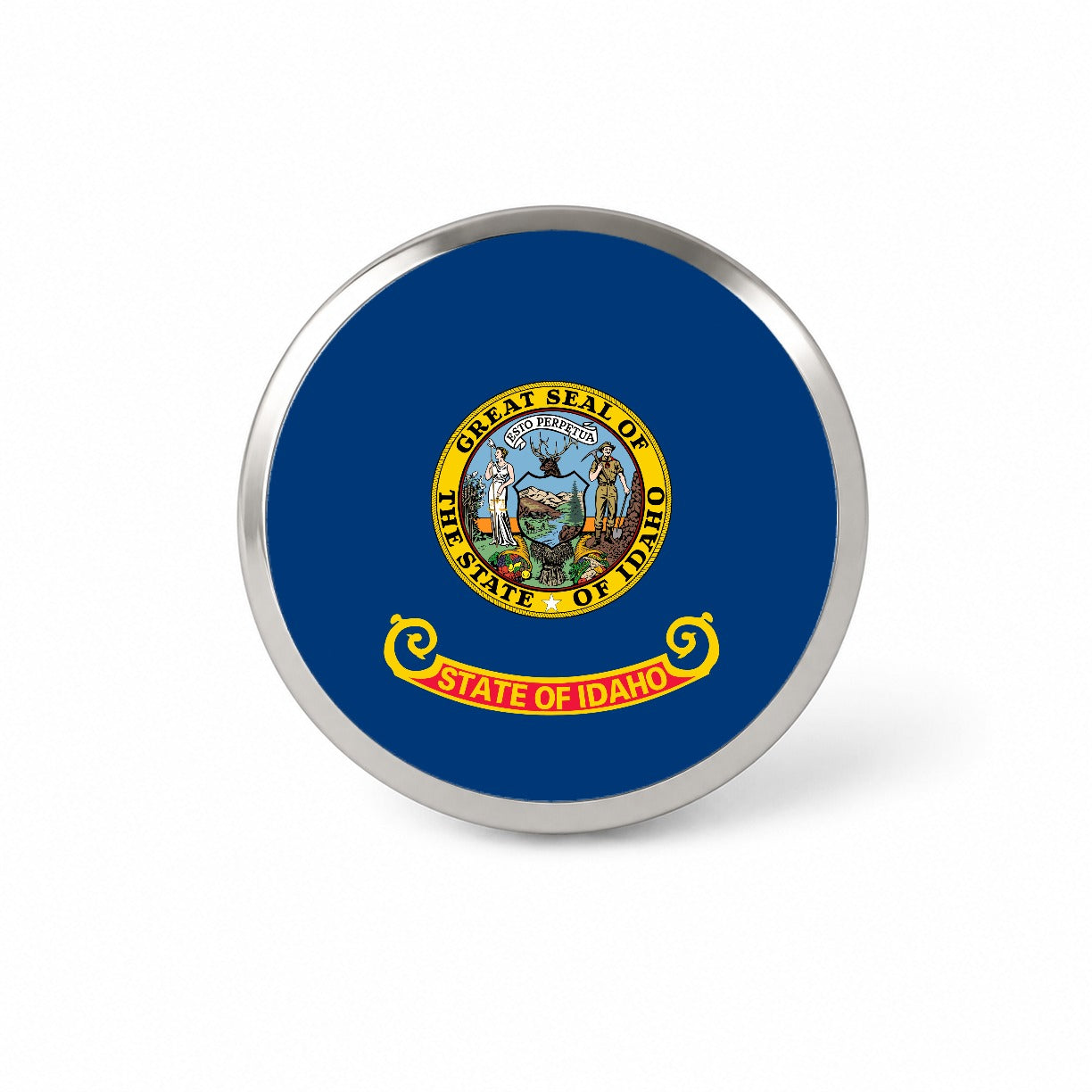 Idaho ID State Flag Novelty Hat Backpack Lapel Pin