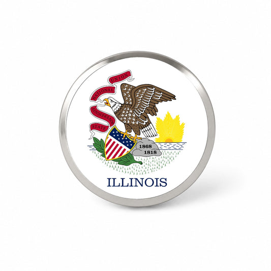 Illinois IL State Flag Novelty Hat Backpack Lapel Pin