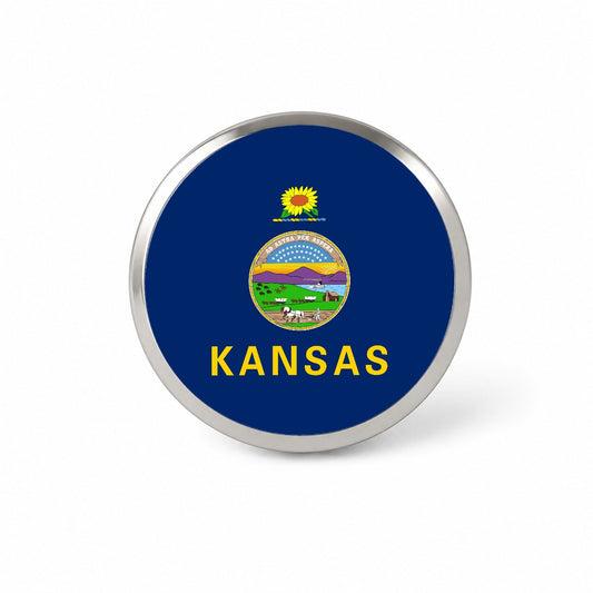 Kansas KS State Flag Novelty Hat Backpack Lapel Pin