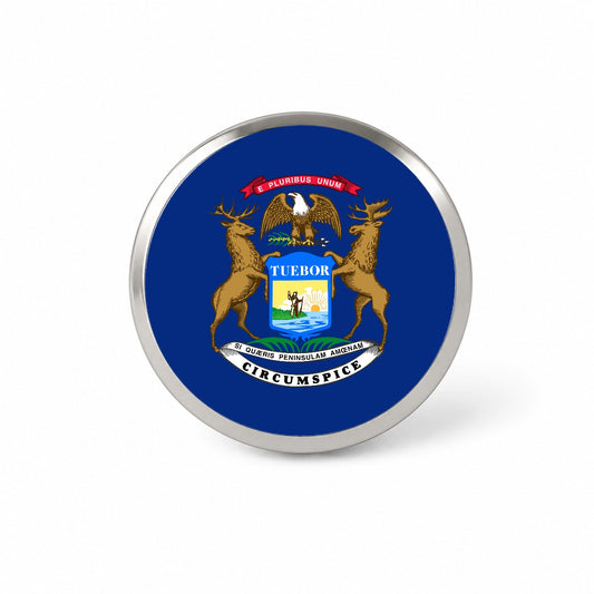 Michigan MI State Flag Novelty Hat Backpack Lapel Pin