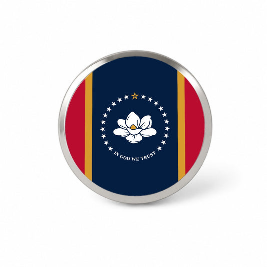 Mississippi MS State Flag Novelty Hat Backpack Lapel Pin