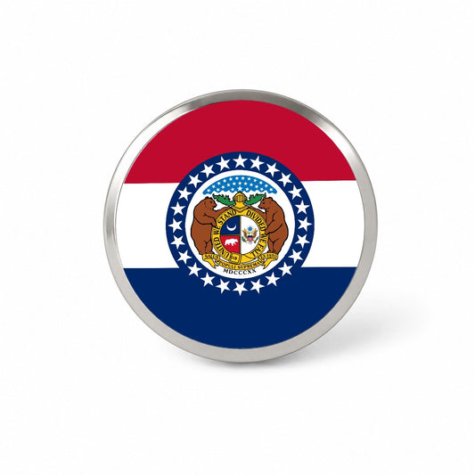Missouri MO State Flag Novelty Hat Backpack Lapel Pin