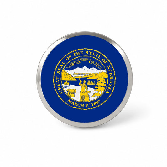Nebraska NE State Flag Novelty Hat Backpack Lapel Pin