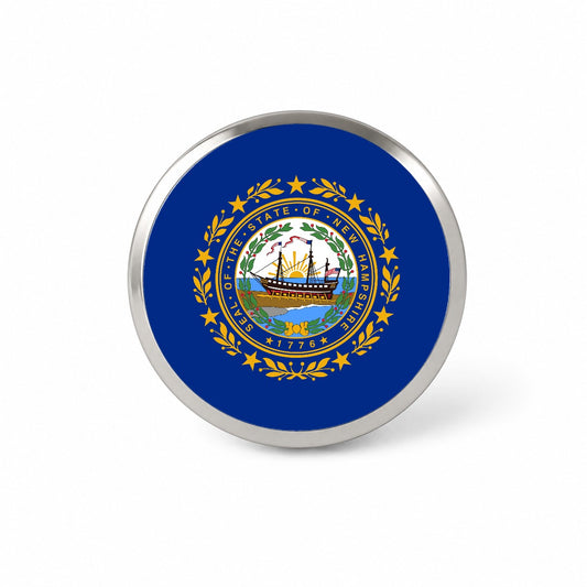 New Hampshire NH State Flag Novelty Hat Backpack Lapel Pin