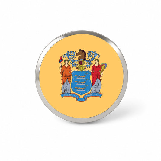 New Jersey NJ State Flag Novelty Hat Backpack Lapel Pin