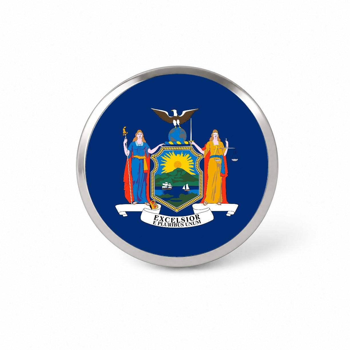 New York NY State Flag Novelty Hat Backpack Lapel Pin