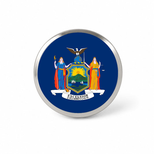 New York NY State Flag Novelty Hat Backpack Lapel Pin