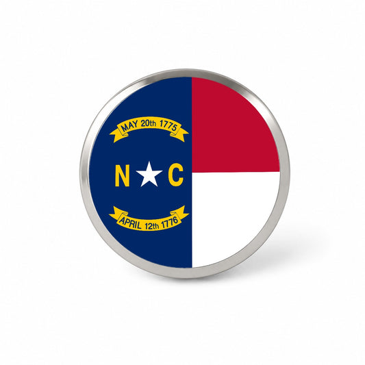 North Carolina State Flag Novelty Hat Backpack Lapel Pin