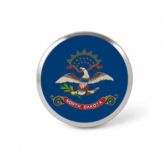 North Dakota ND State Flag Novelty Hat Backpack Lapel Pin