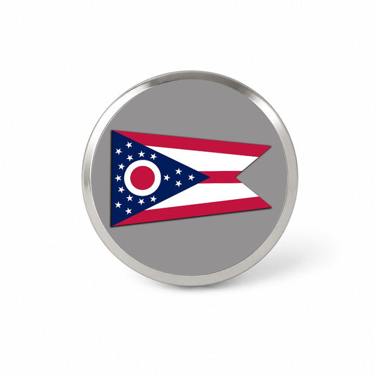 Ohio OH State Flag Novelty Hat Backpack Lapel Pin