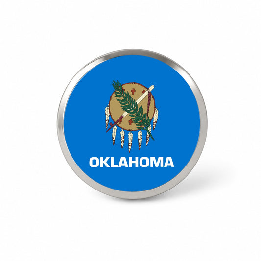 Oklahoma OK State Flag Novelty Hat Backpack Lapel Pin