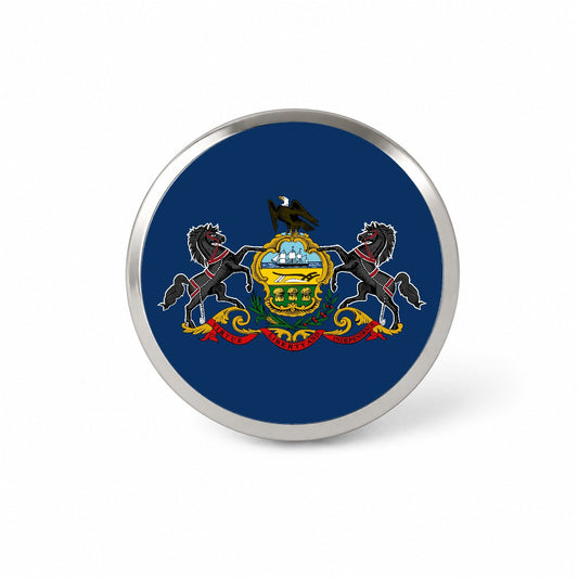 Pennsylvania PA State Flag Novelty Hat Backpack Lapel Pin