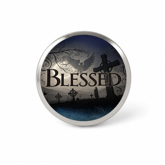 Blessed Angels Crosses Religious Novelty Hat Backpack Lapel Pin