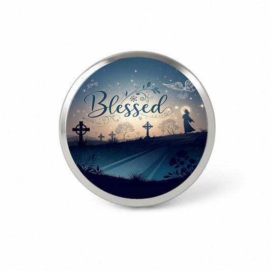 Blessed Religious Crosses Novelty Hat Backpack Lapel Pin