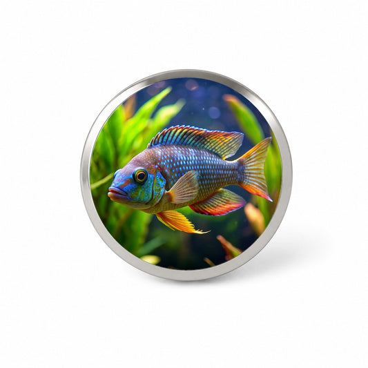 Cichlid Aquarium Fish Novelty Hat Backpack Lapel Pin