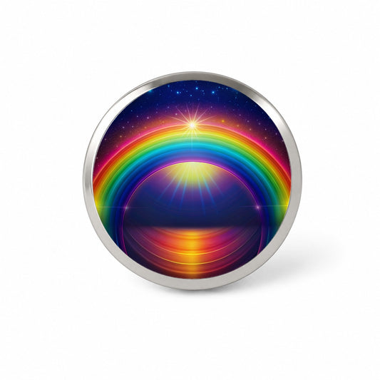 Glowing Rainbow Novelty Hat Backpack Lapel Pin