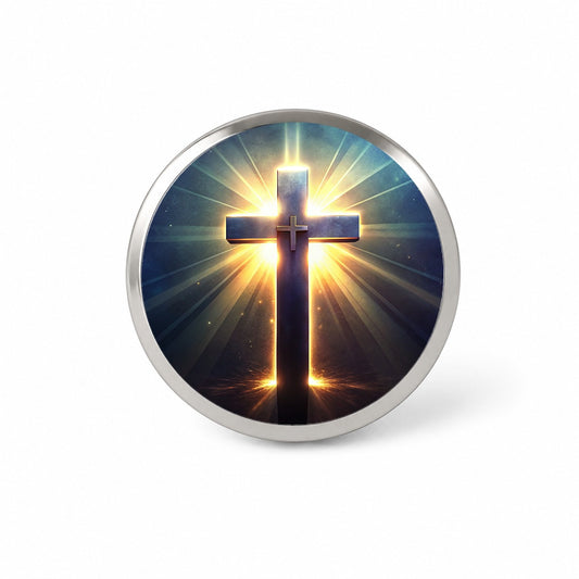 Glowing Religious Cross Novelty Hat Backpack Lapel Pin