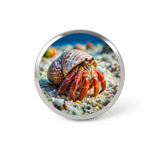 Hermit Crab in the Ocean Novelty Hat Backpack Lapel Pin