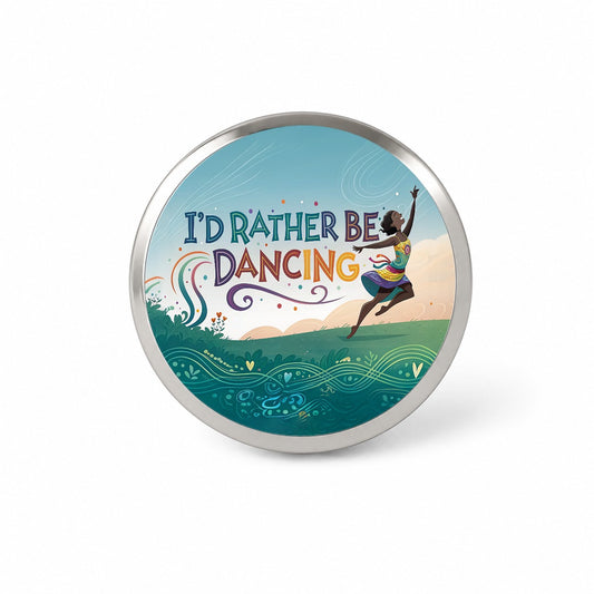 I'd Rather Be Dancing Dance Rainbow Novelty Hat Backpack Lapel Pin