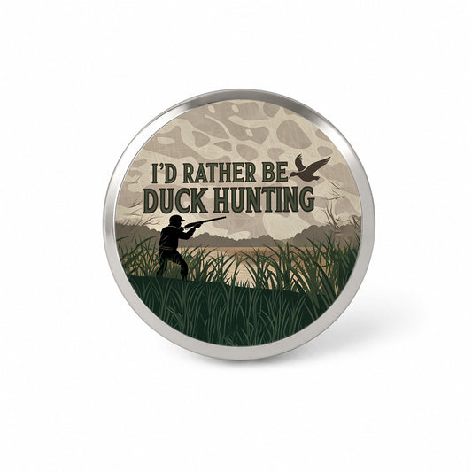 I'd Rather Be Duck Hunting Hunter Novelty Hat Backpack Lapel Pin