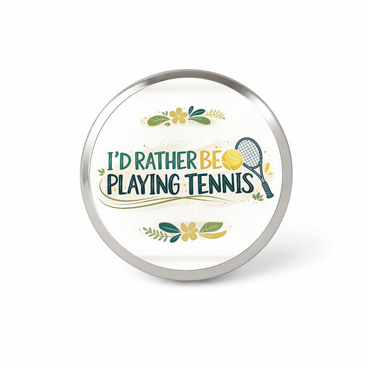 I'd Rather Be Playing Tennis Novelty Hat Backpack Lapel Pin