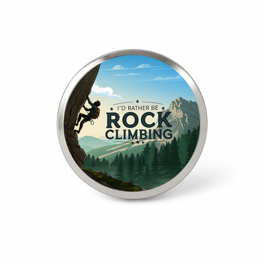 I'd Rather Be Rocking Climbing Novelty Hat Backpack Lapel Pin