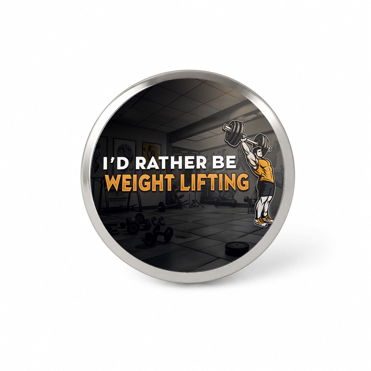 I'd Rather Be Weight Lifting Gym Novelty Hat Backpack Lapel Pin