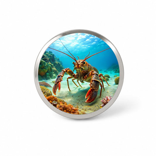 Lobster In The Ocean Novelty Hat Backpack Lapel Pin