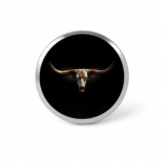 Longhorn Cattle Skull Novelty Hat Backpack Lapel Pin