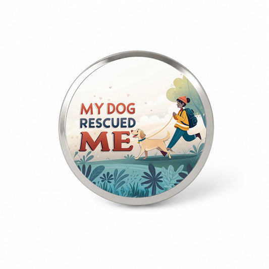 My Dog Rescued Me Pet Adoption Novelty Hat Backpack Lapel Pin
