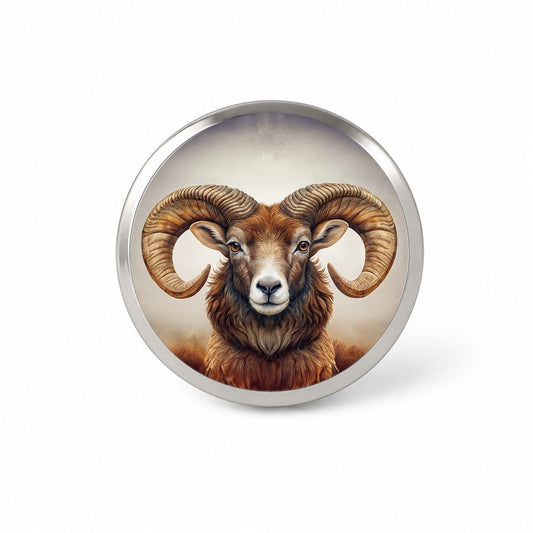 Ram's Head Novelty Hat Backpack Lapel Pin