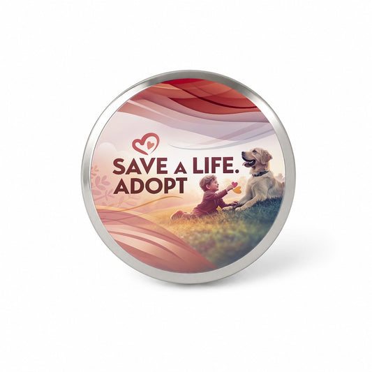 Save A Life Adopt Pet Rescue Adoption Novelty Hat Backpack Lapel Pin