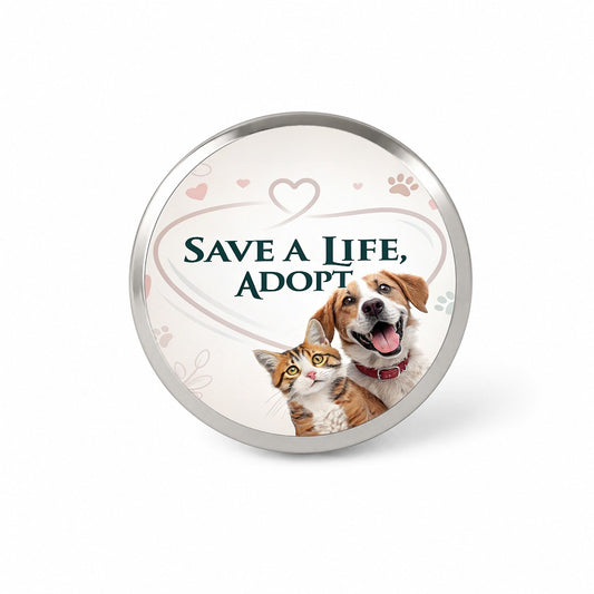 Save A Life Adopt Rescue Pet Dog Cat Novelty Hat Backpack Lapel Pin