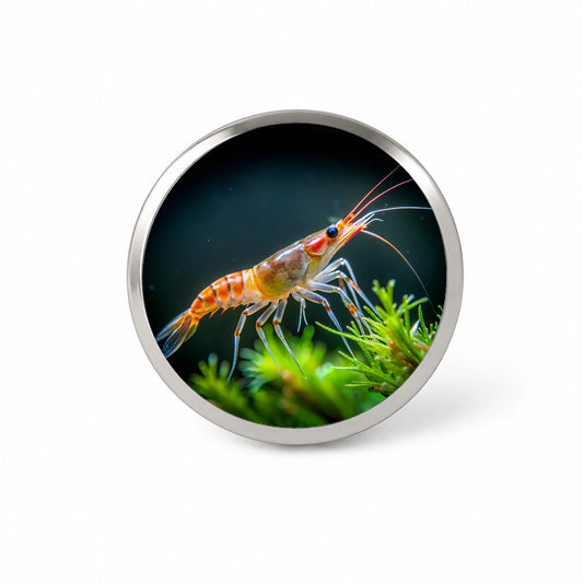 Shrimp Swimming Novelty Hat Backpack Lapel Pin