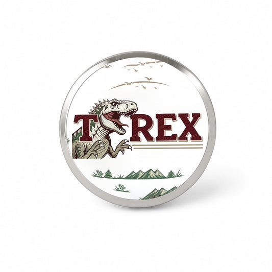 Tyrannosaurus T-Rex Dinosaur Cartoon Novelty Hat Backpack Lapel Pin