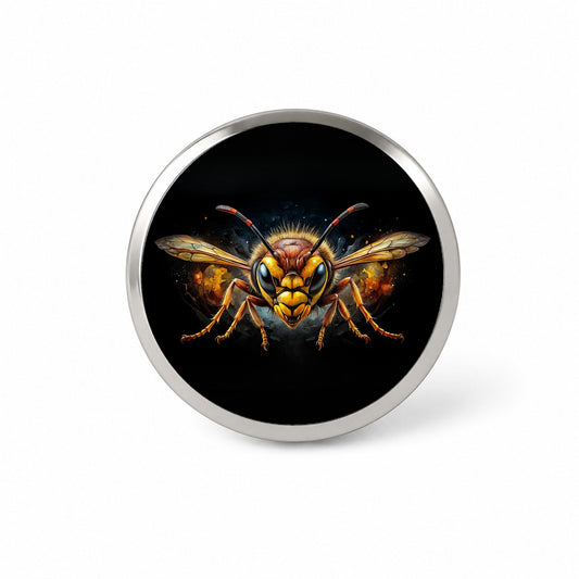 Angry Hornet Watercolor Novelty Hat Backpack Lapel Pin