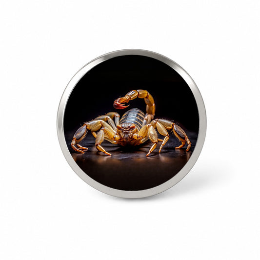 Angry Scorpion Black Background Novelty Hat Backpack Lapel Pin