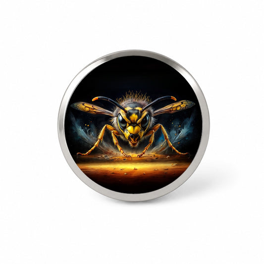 Angry Yellowjacket Watercolor Novelty Hat Backpack Lapel Pin