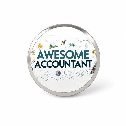 Awesome Accountant Inspirational Novelty Hat Backpack Lapel Pin