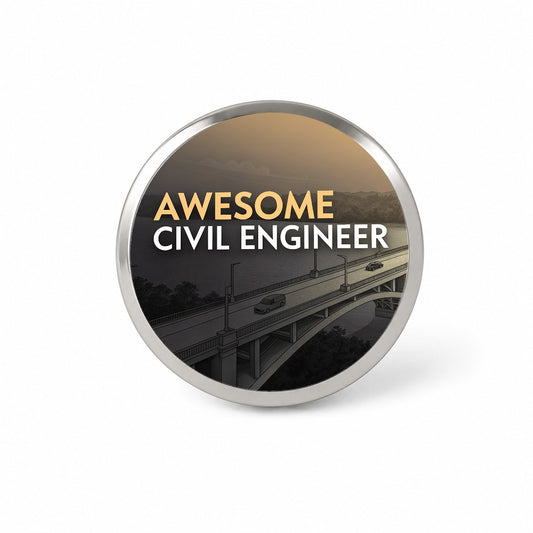 Awesome Civil Engineer Inspirational Novelty Hat Backpack Lapel Pin