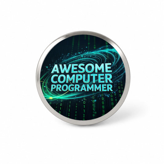 Awesome Computer Programmer Inspirational Novelty Hat Backpack Lapel Pin