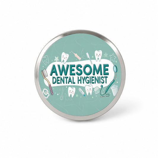 Awesome Dental Hygienist Inspirational Novelty Hat Backpack Lapel Pin