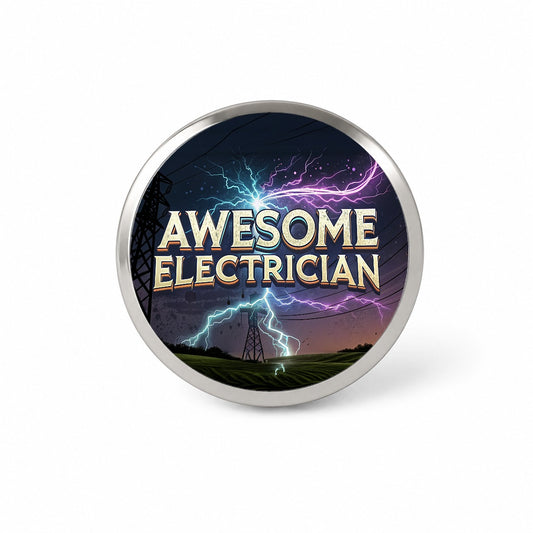 Awesome Electrician Inspirational Novelty Hat Backpack Lapel Pin
