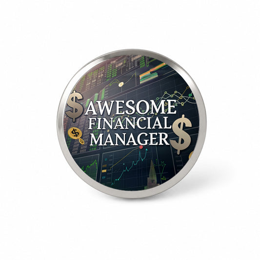 Awesome Financial Money Manager Inspirational Novelty Hat Backpack Lapel Pin