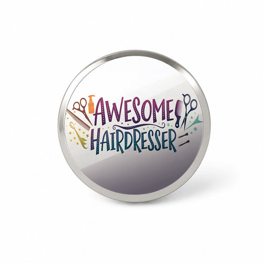 Awesome Hairdresser Inspirational Novelty Hat Backpack Lapel Pin
