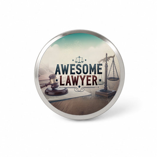Awesome Lawyer Inspirational Scales of Justice Novelty Hat Backpack Lapel Pin